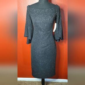 NWT Eliza J Black off shoulder dress - Size 6
